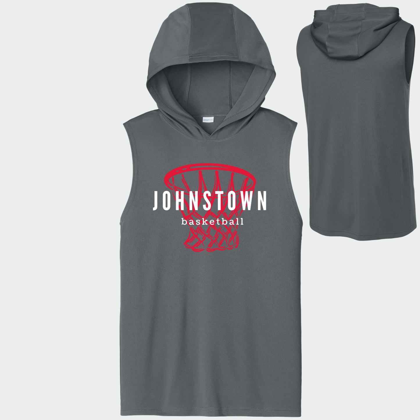 JYAA: Johnstown Basketball Net Sleeveless Hooded Tech T-Shirt