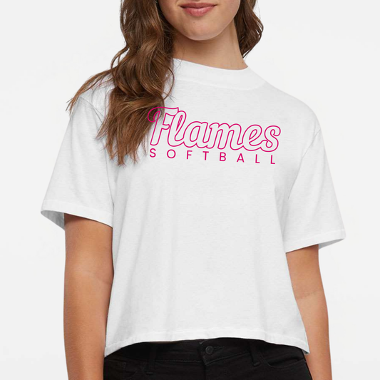 Flames Softball: Women's Boxy T-Shirt