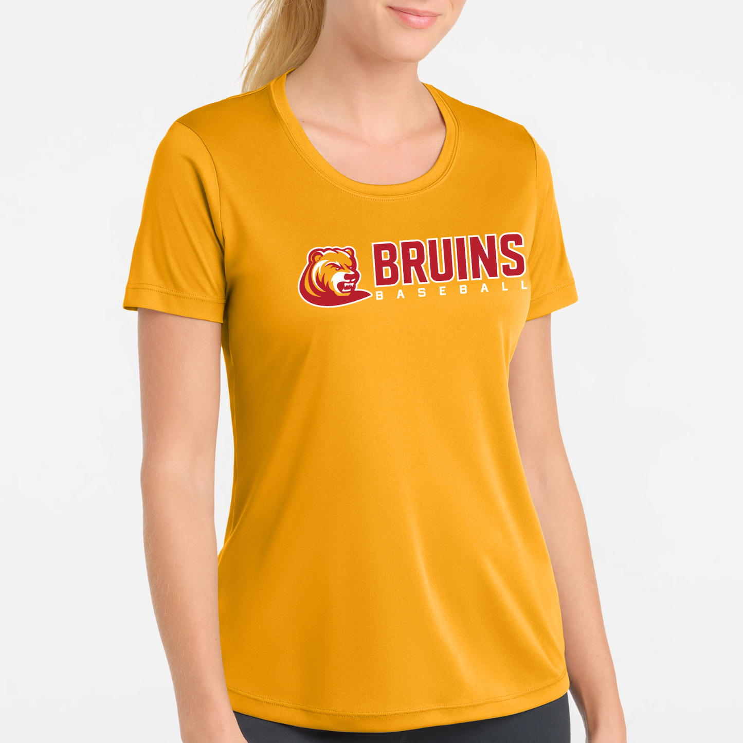 BRUINS: Women's Scoop Neck Tech T-Shirt