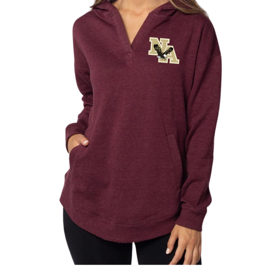 NA Cozy Jersey Hoodie - Maroon