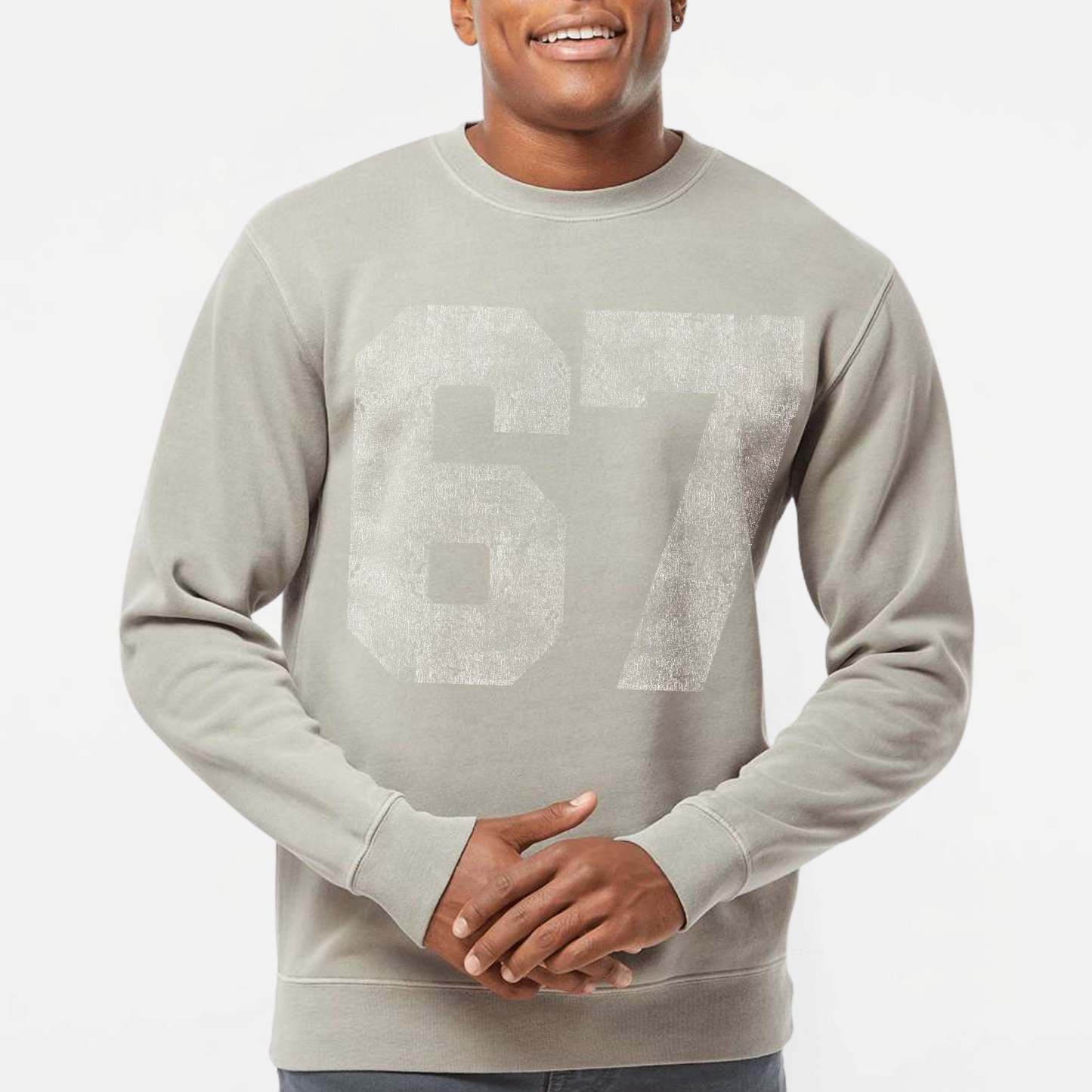 Lucky Number *distressed graphic* Crew Sweatshirt