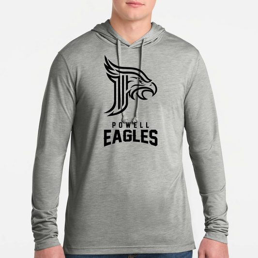 Powell Eagles: Hooded Triblend Tech Long Sleeve Tee