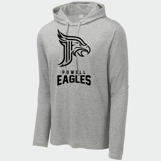Powell Eagles: Hooded Triblend Tech Long Sleeve Tee