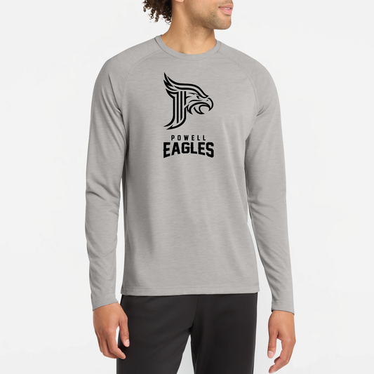 Powell Eagles: Raglan Long Sleeve Triblend Tech T-Shirt