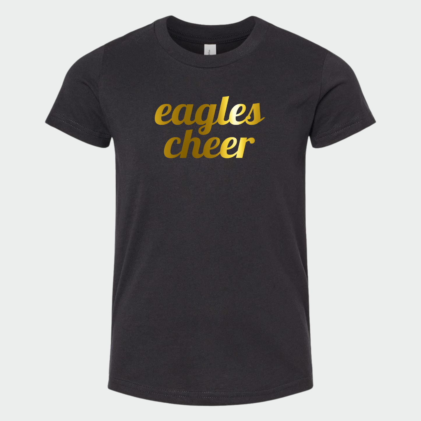NAYCHEER: Eagles Cheer Gold Foil TShirt