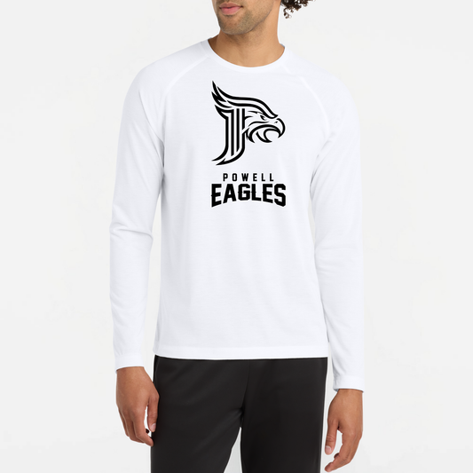 Powell Eagles: Raglan Long Sleeve Triblend Tech T-Shirt