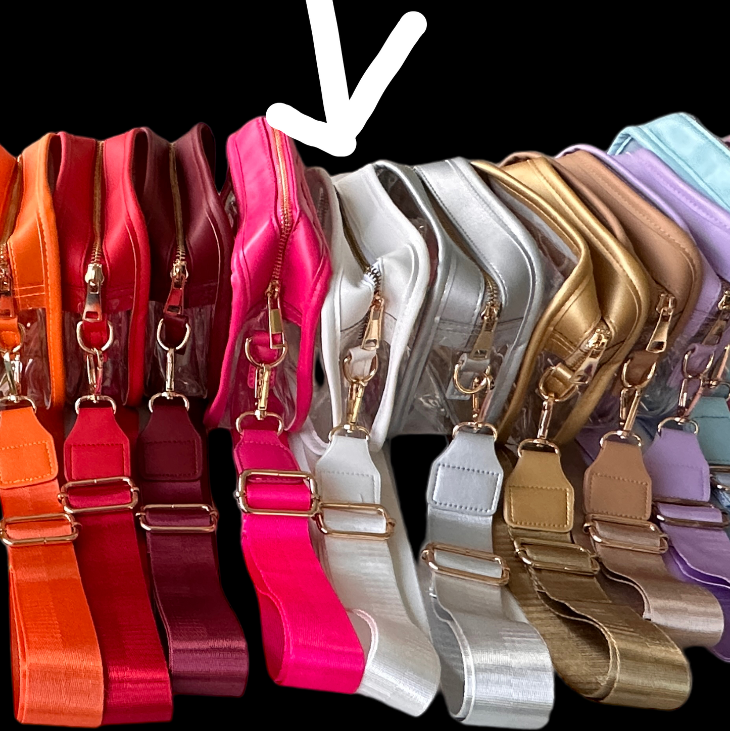 White & Clear Purse Stadium Crossbody