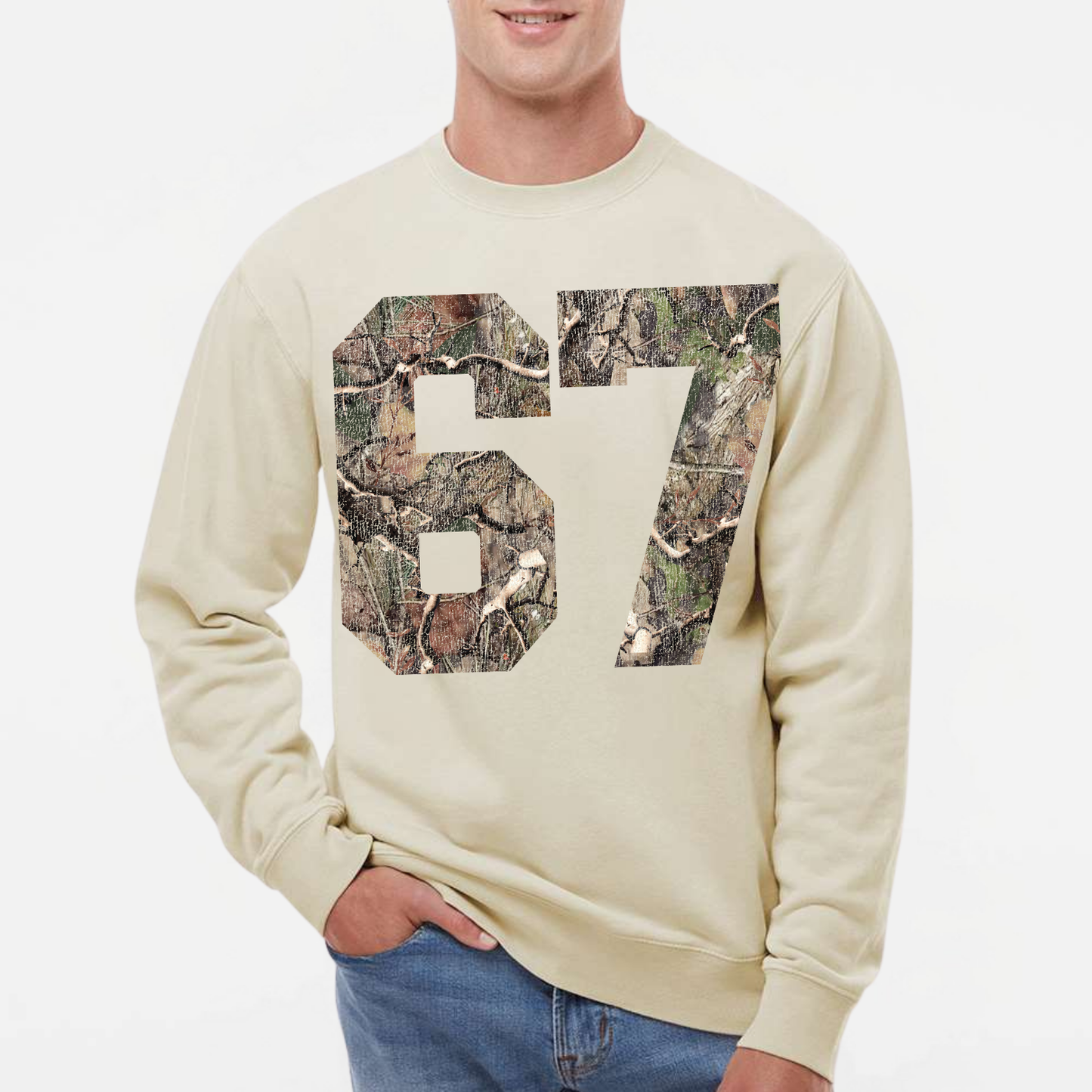 Lucky Number *distressed graphic* Crew Sweatshirt