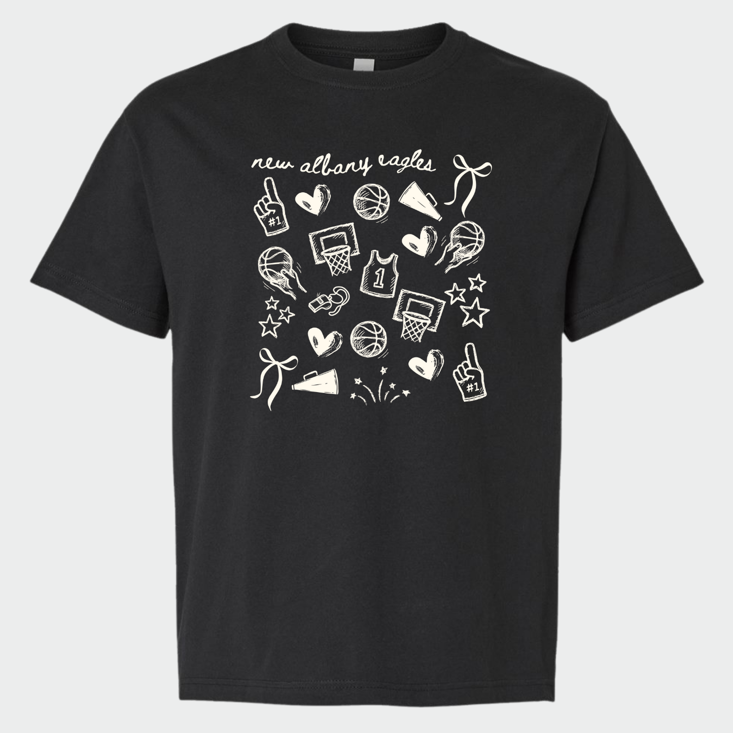 NAGTB New Albany Basketball Collage Heavyweight T-Shirt