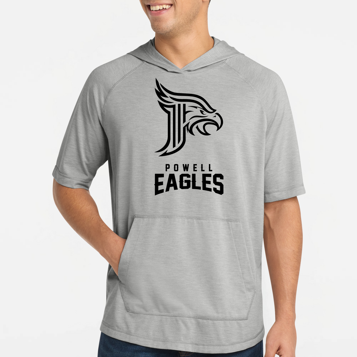 Powell Eagles: Short Sleeve Hooded Triblend Tech T-Shirt