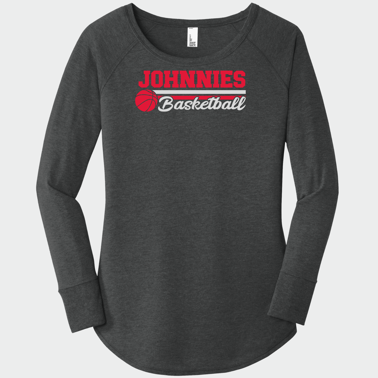 JYAA: Johnnies Basketball Women's Triblend Long Sleeve Tunic T-Shirt