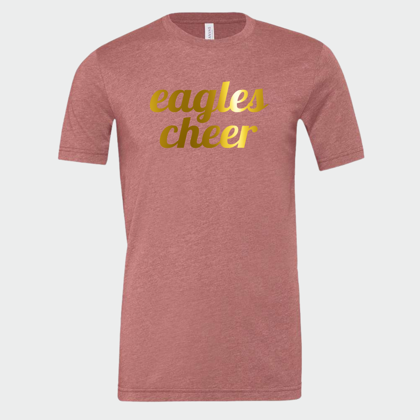 NAYCHEER: Eagles Cheer Gold Foil TShirt