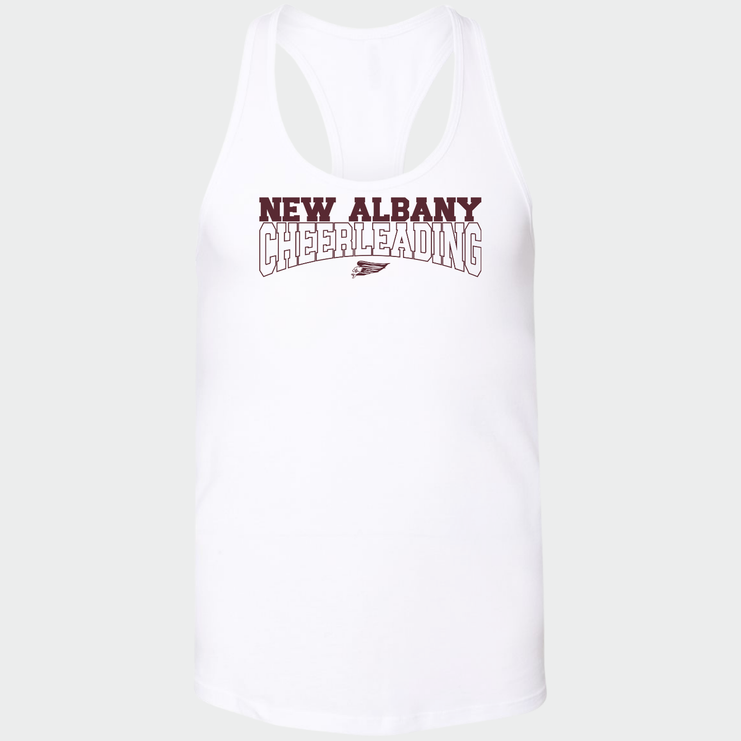 NAYCHEER: New Albany Cheerleading Women's Racerback Tank Top