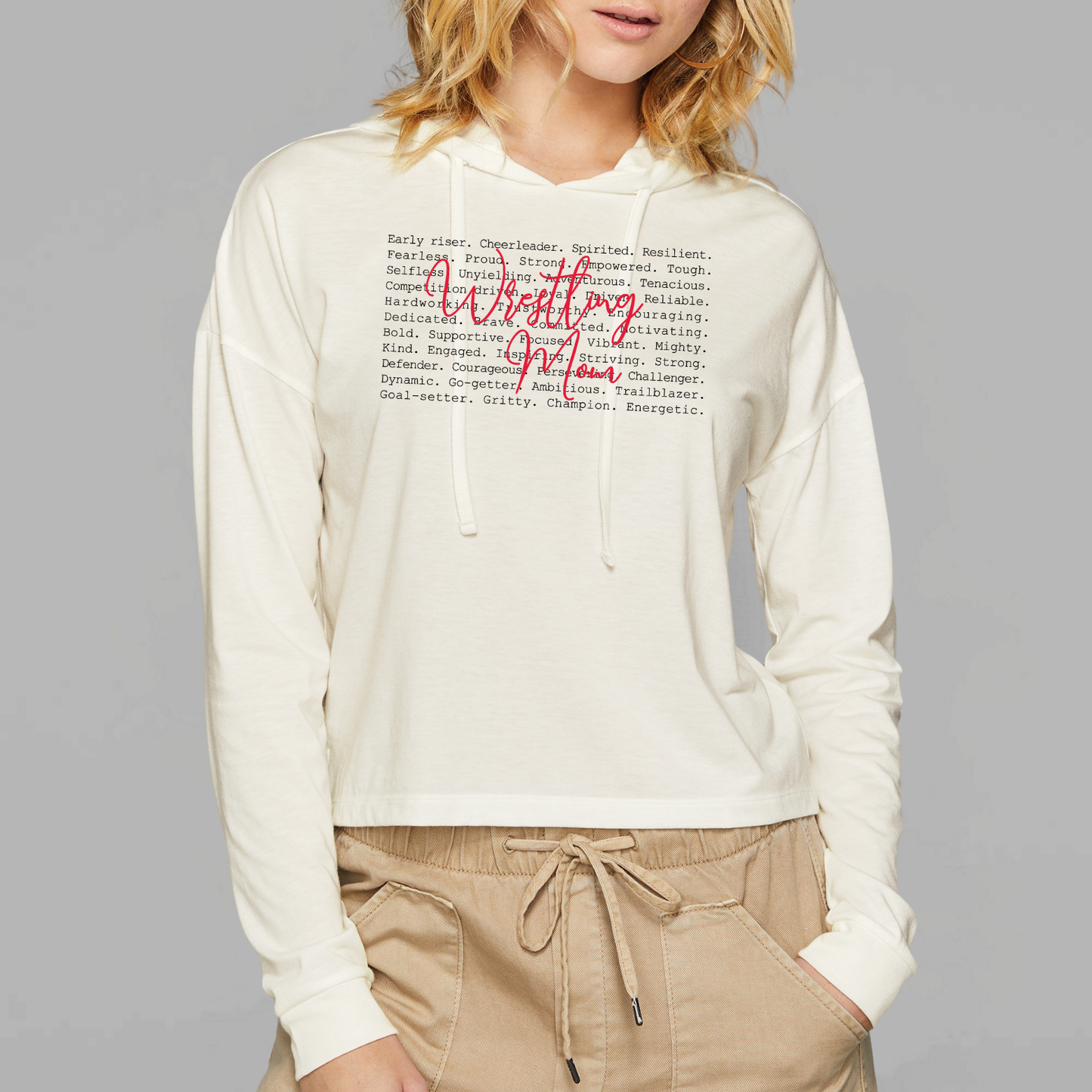 JYAA: Johnstown Wrestling Mom Women's Triblend Long Sleeve Hooded T-Shirt