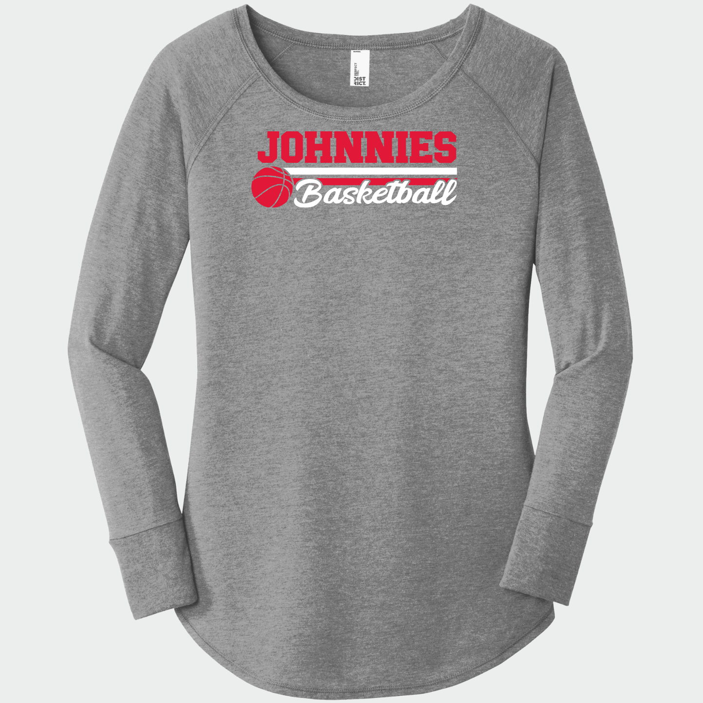 JYAA: Johnnies Basketball Women's Triblend Long Sleeve Tunic T-Shirt