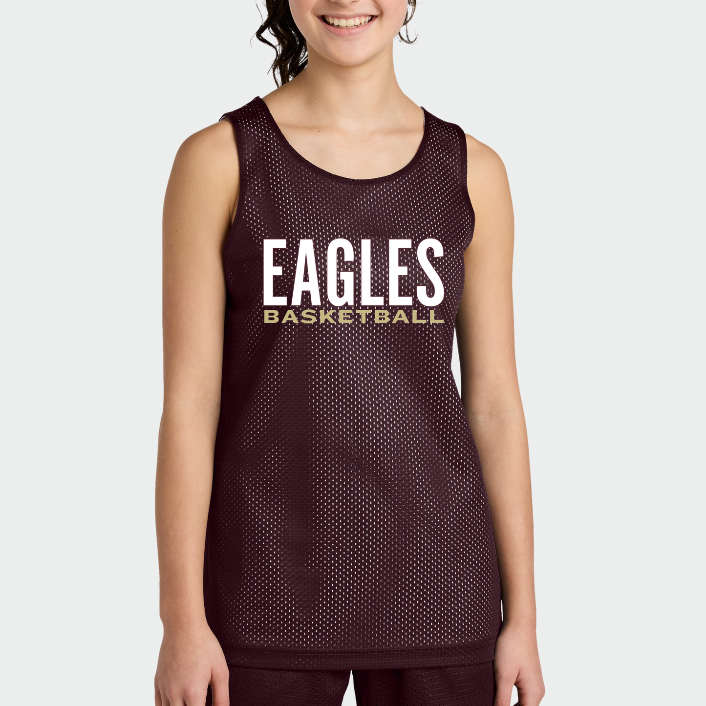NAGTB: New Albany Eagles Basketball Court Reversible Mesh Basketball Pinnie
