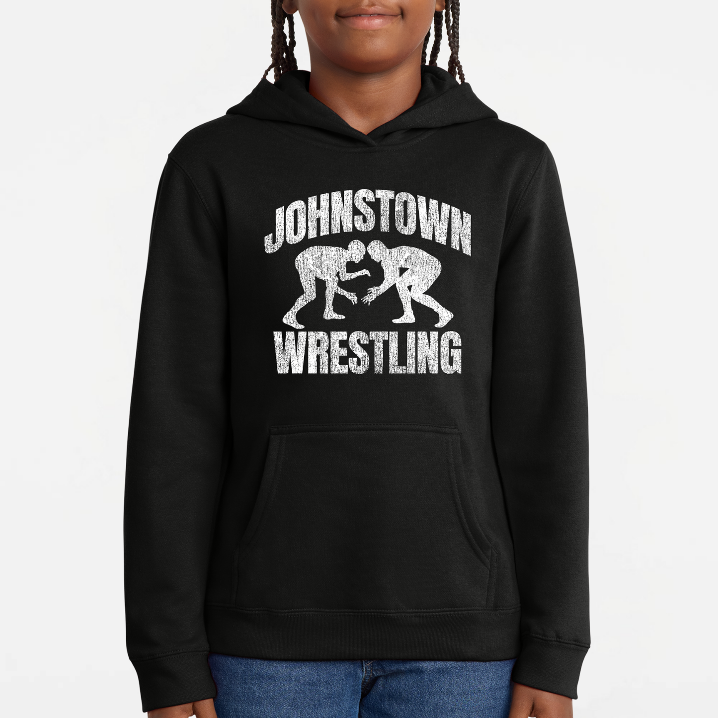 JYAA: Johnstown Wrestling *distressed graphic* Hooded Sweatshirt