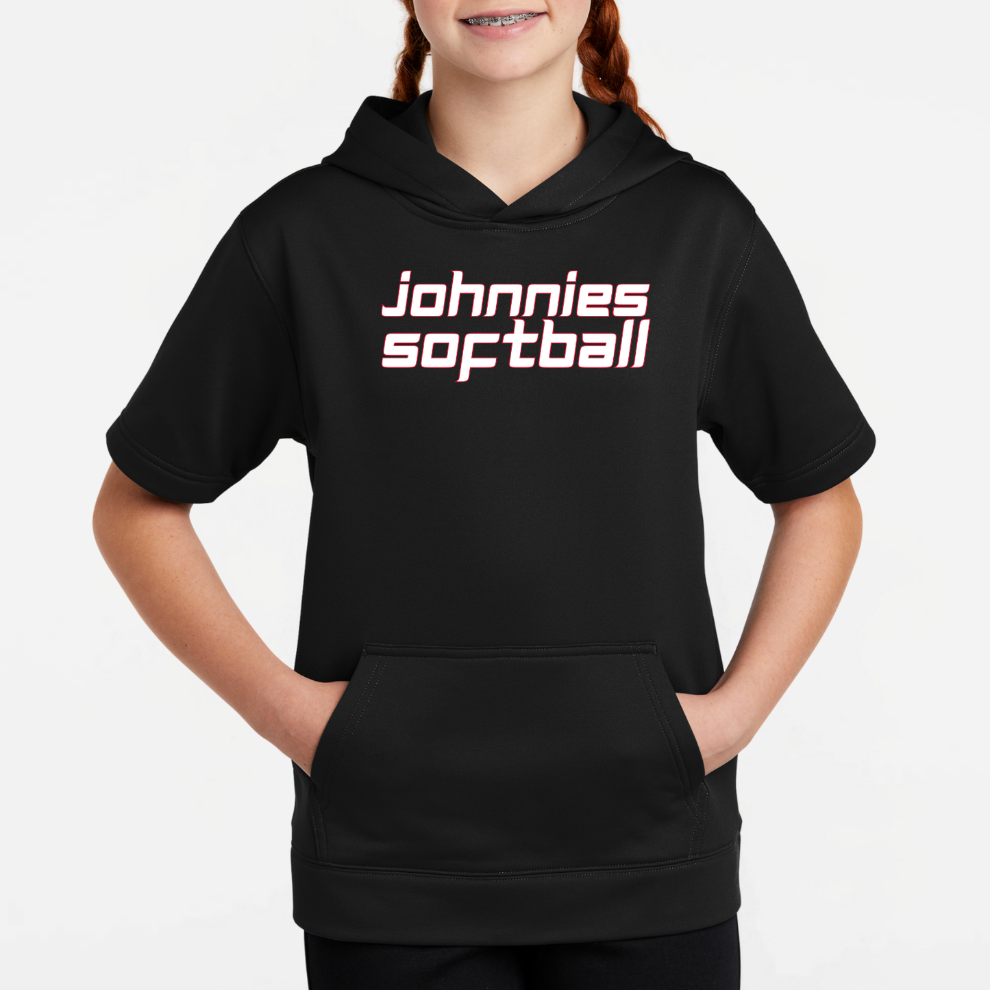 JYAA: Johnnies *Pick Your Sport* Short Sleeve Hooded Tech Sweatshirt