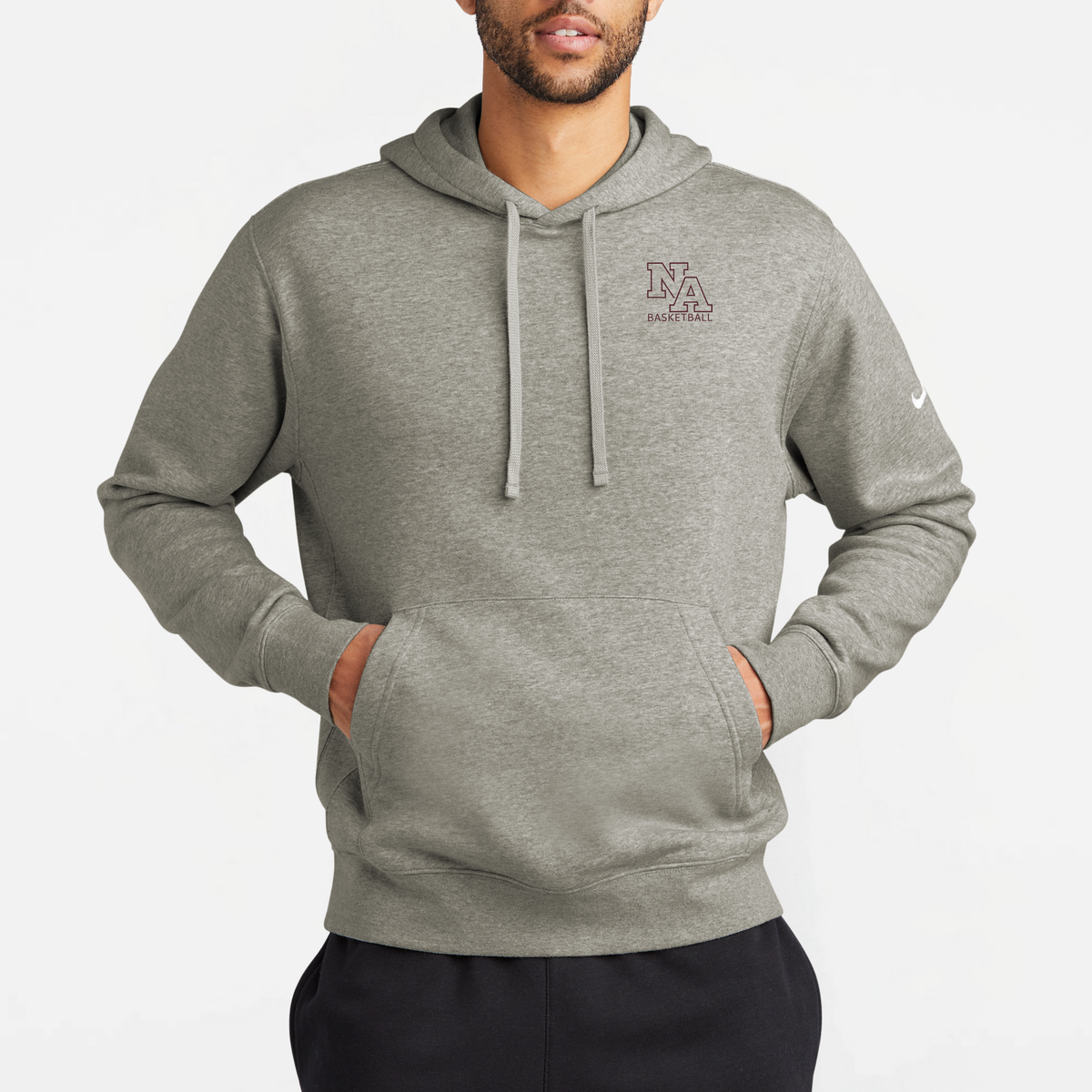 NAGTB: NA Basketball, Embroidered, Nike Club Fleece Hooded Sweatshirt