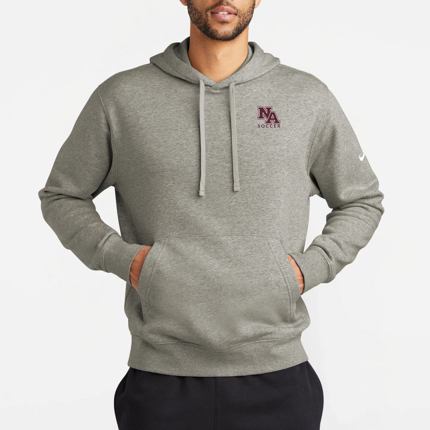 NAGS: NA Soccer, Embroidered, Nike Club Fleece Hooded Sweatshirt