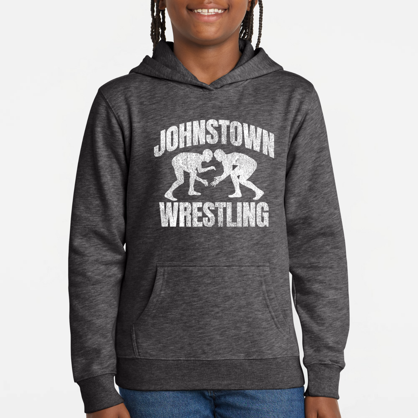 JYAA: Johnstown Wrestling *distressed graphic* Hooded Sweatshirt
