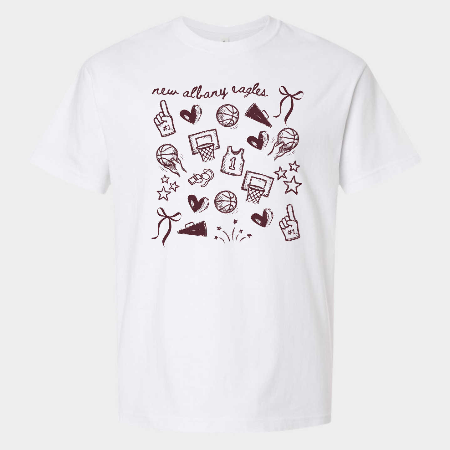 NAGTB New Albany Basketball Collage Heavyweight T-Shirt