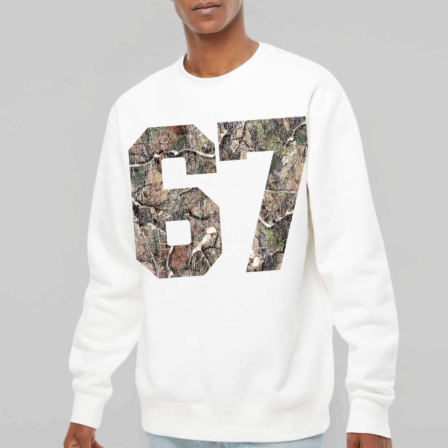 Lucky Number *distressed graphic* Crew Sweatshirt