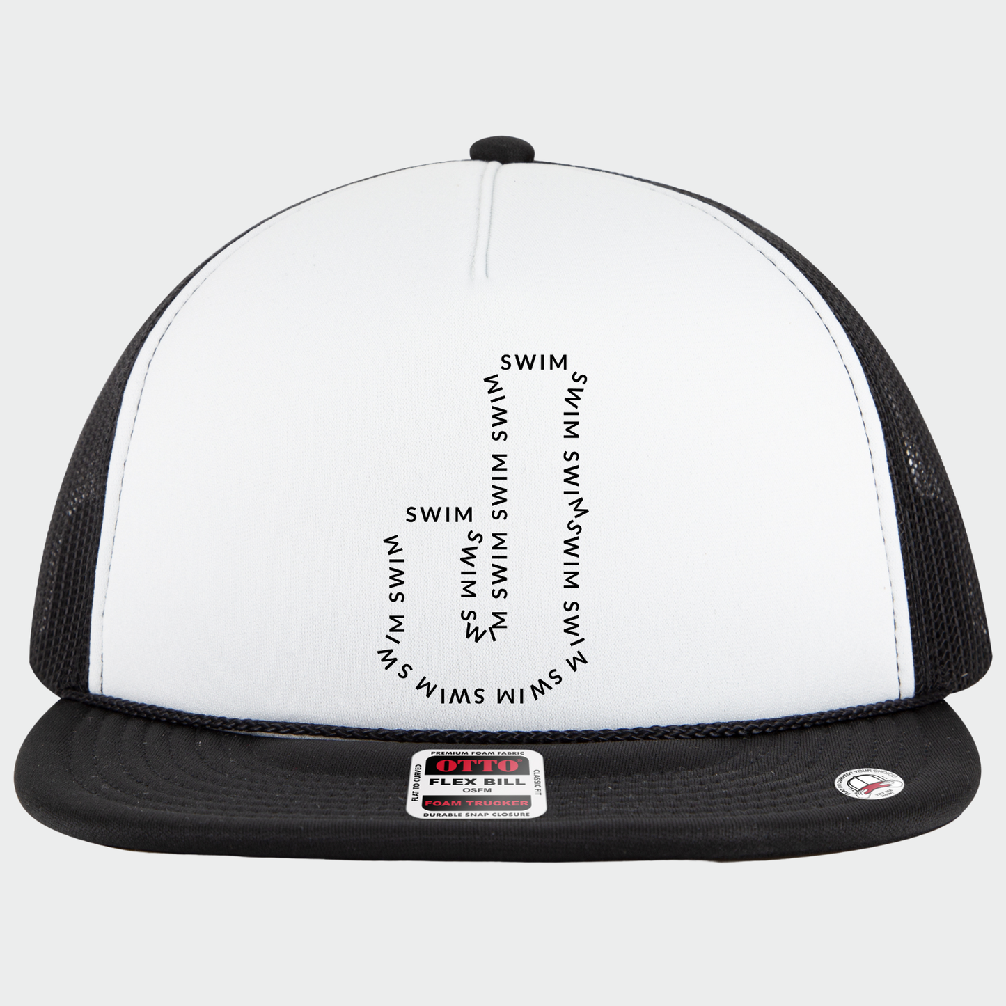 JS: Johnstown Swim Outline Flex-Bill Foam Trucker Hat