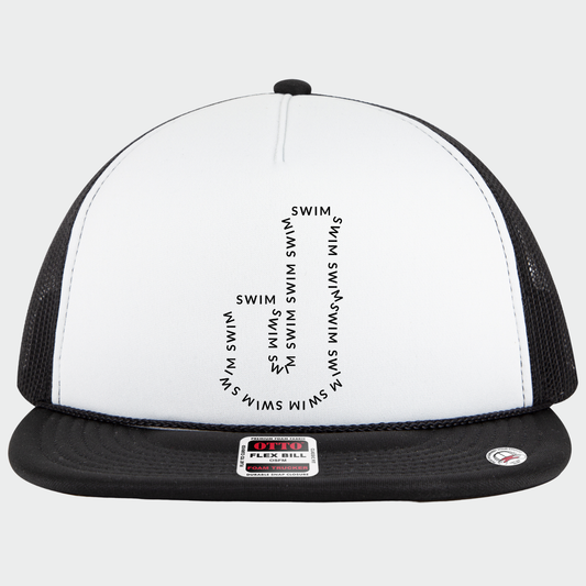 JS: Johnstown Swim Outline Flex-Bill Foam Trucker Hat