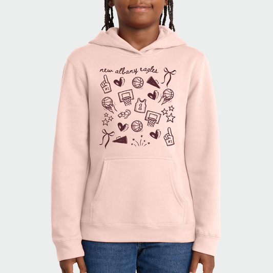 NAGTB: New Albany Basketball Collage Hooded Sweatshirt