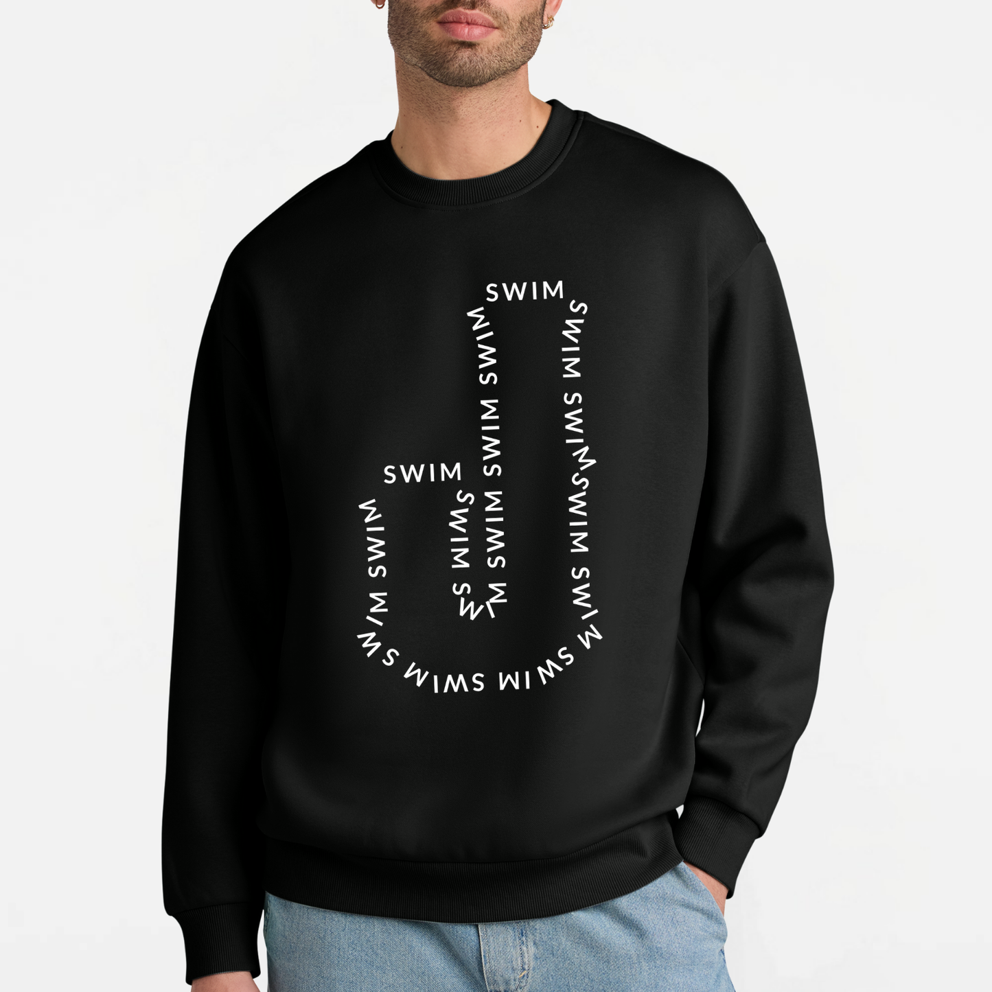 JS: Johnstown Swim Outline Heavyweight Crew Sweatshirt