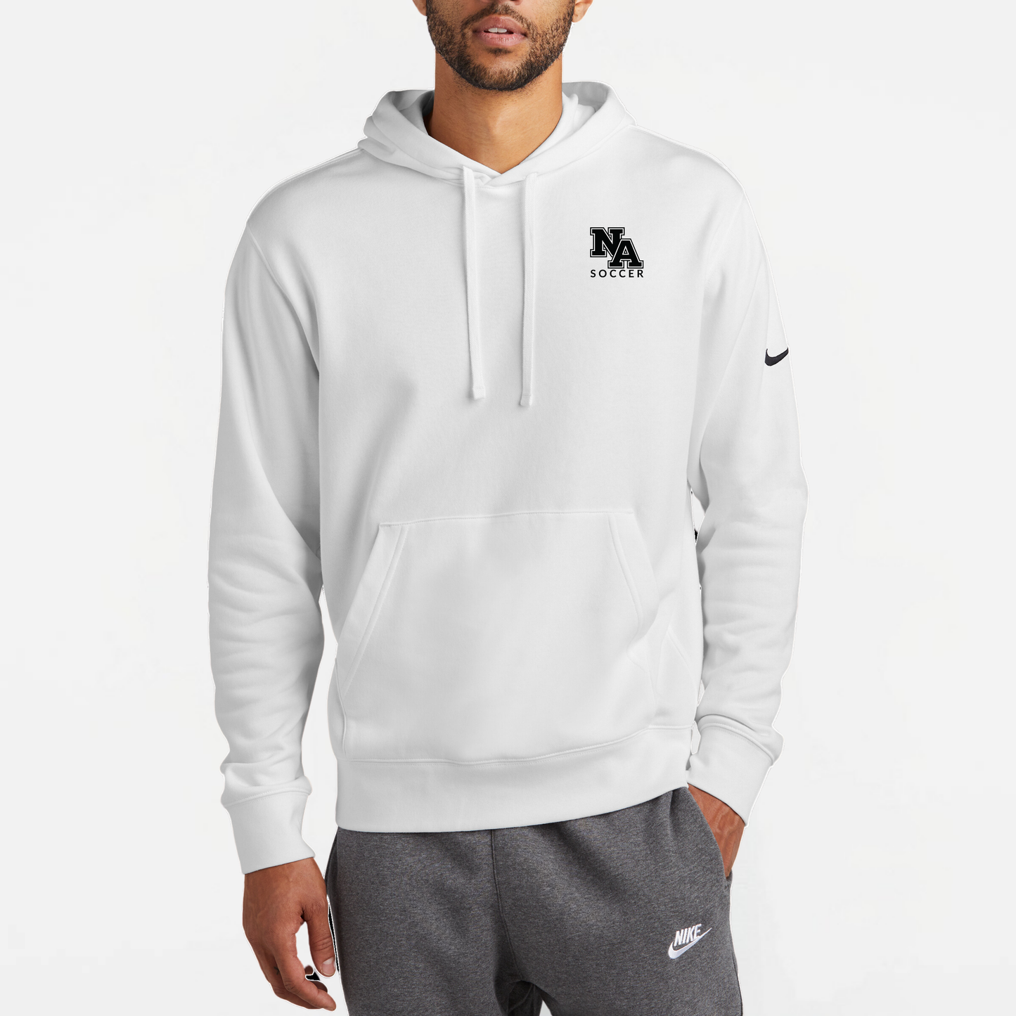 NAGS: NA Soccer, Embroidered, Nike Club Fleece Hooded Sweatshirt