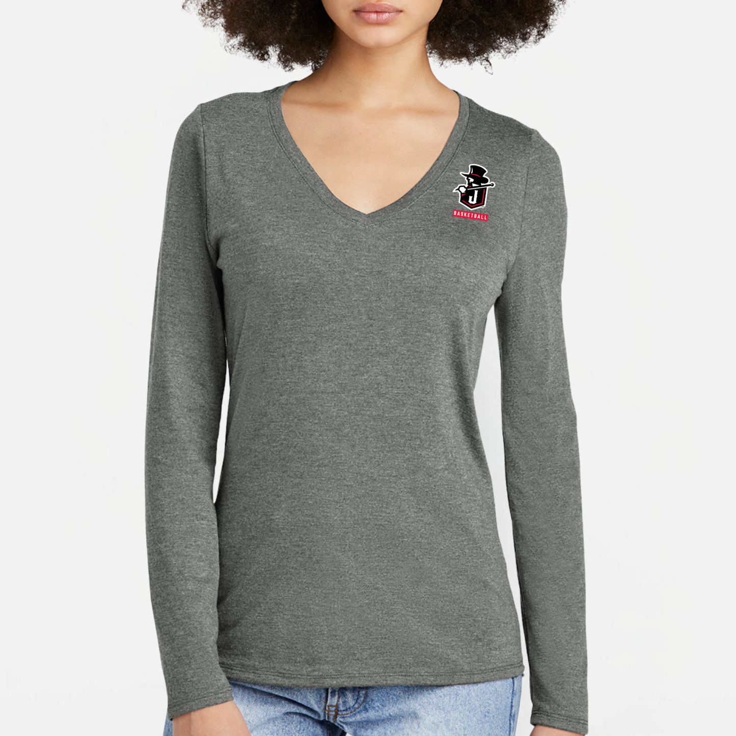 JYAA: Johnstown Basketball Women's Triblend V-Neck Long Sleeve T-Shirt