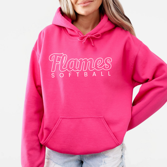 Flames Softball: Hooded Sweatshirt
