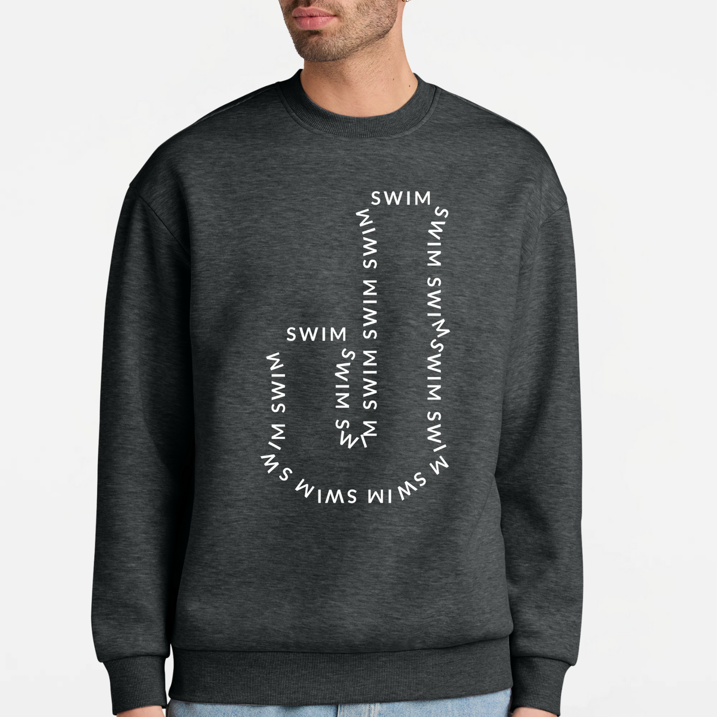 JS: Johnstown Swim Outline Heavyweight Crew Sweatshirt