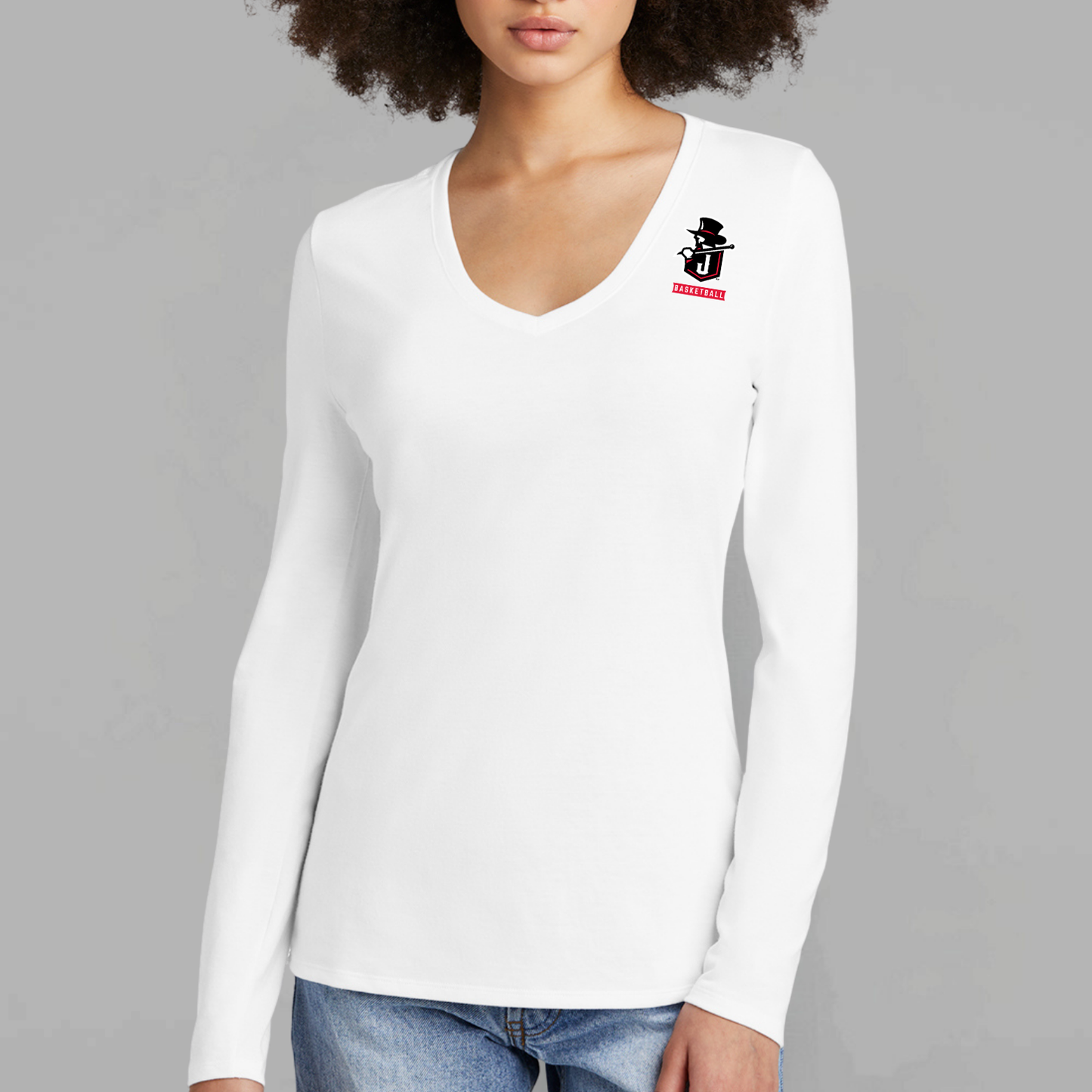 JYAA: Johnstown Basketball Women's Triblend V-Neck Long Sleeve T-Shirt