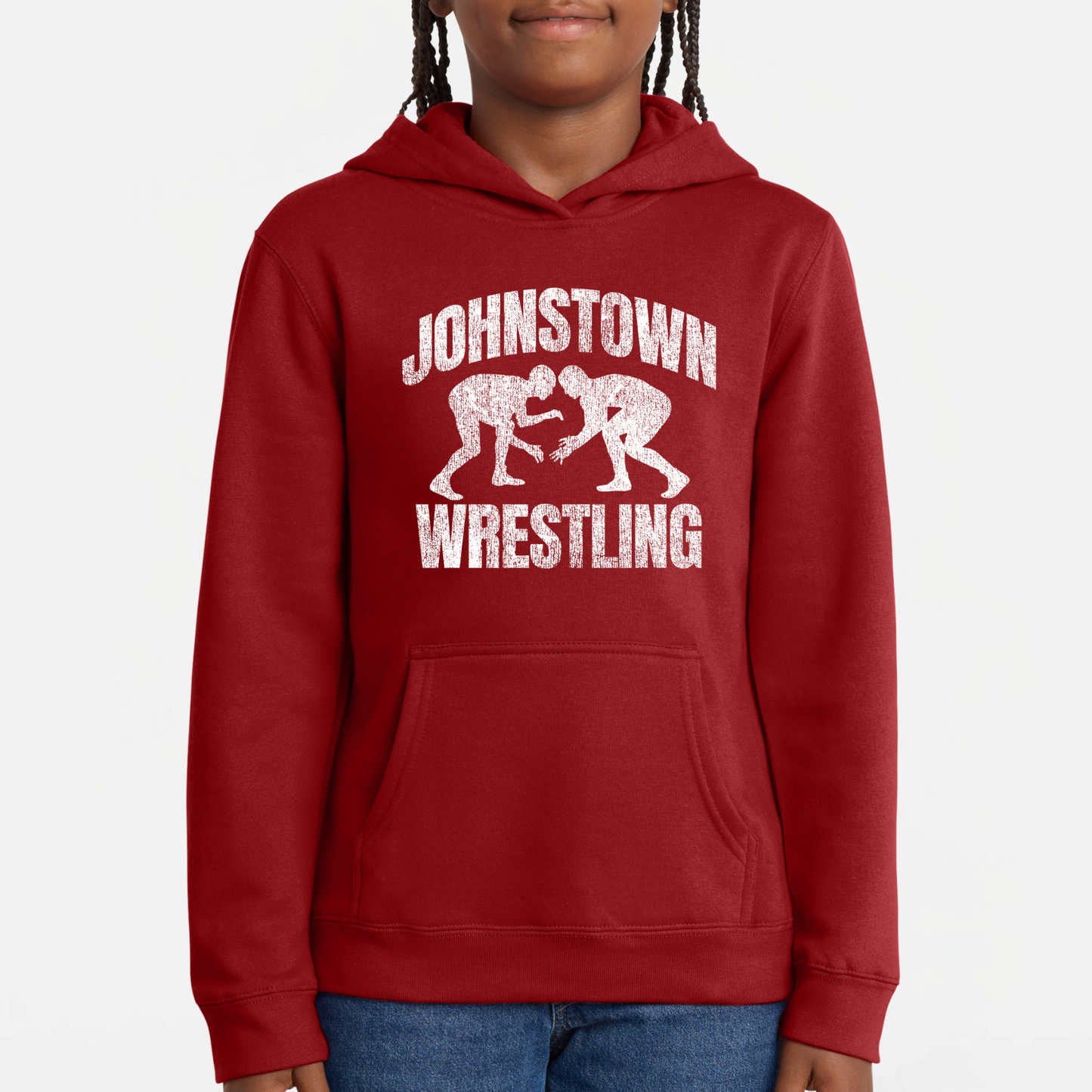 JYAA: Johnstown Wrestling *distressed graphic* Hooded Sweatshirt