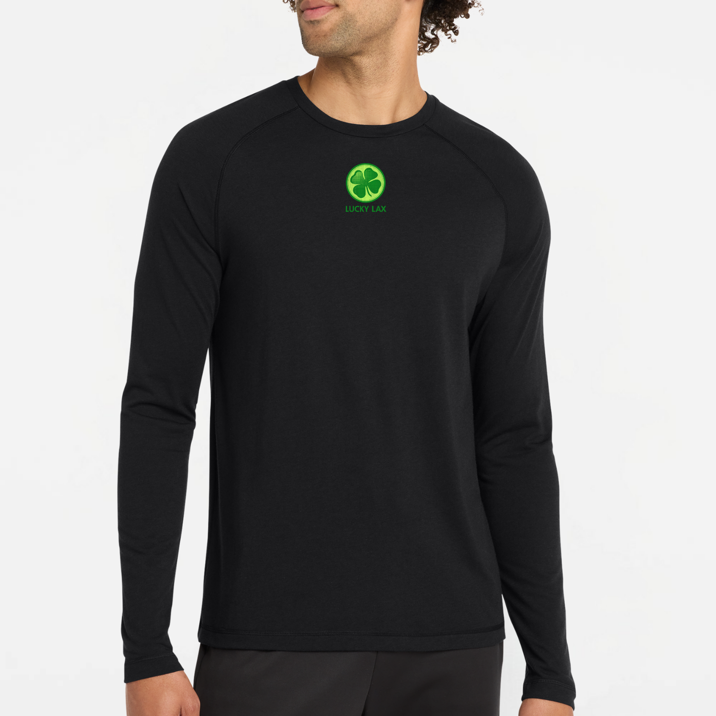 LuckyLax: Raglan Long Sleeve Triblend Tech T-Shirt