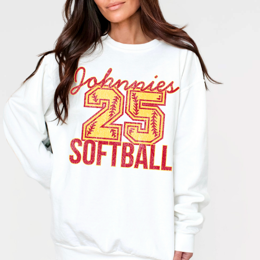 JYAA: Johnnies Softball *Personalized Number* Sweatshirt