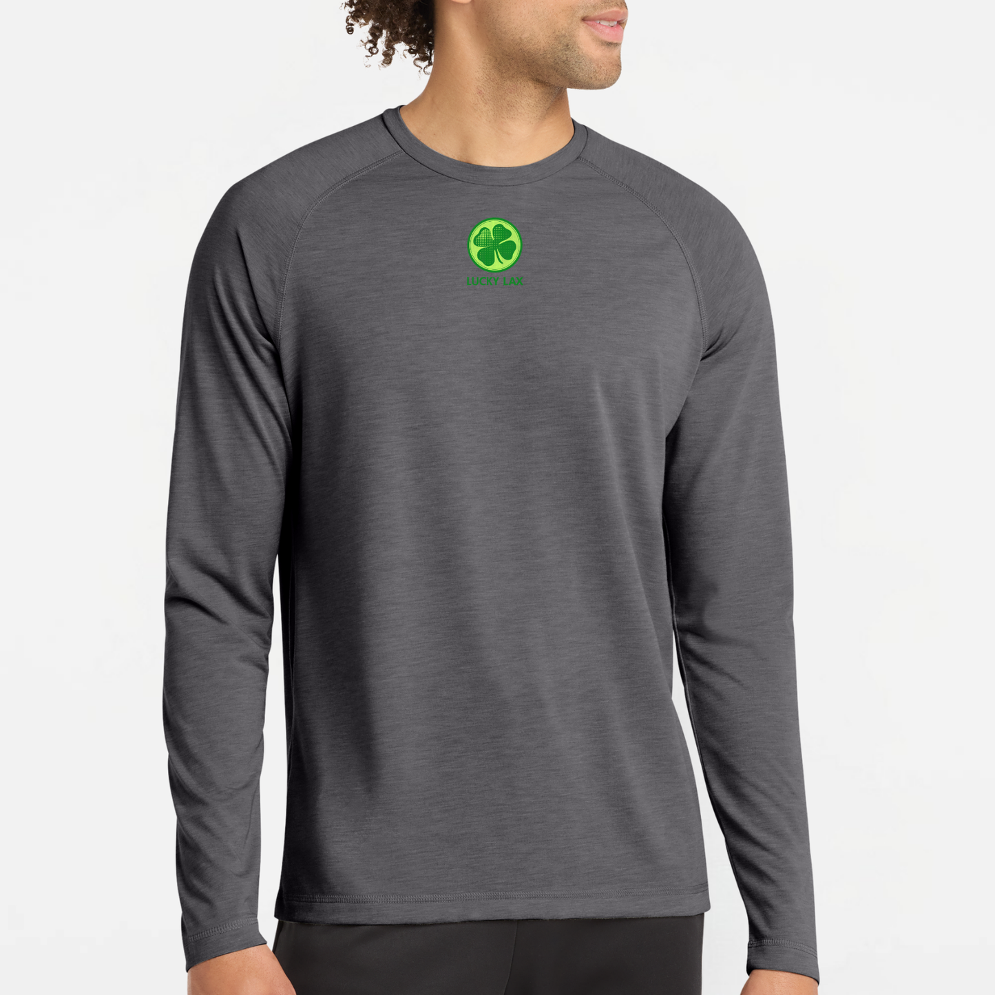 LuckyLax: Raglan Long Sleeve Triblend Tech T-Shirt