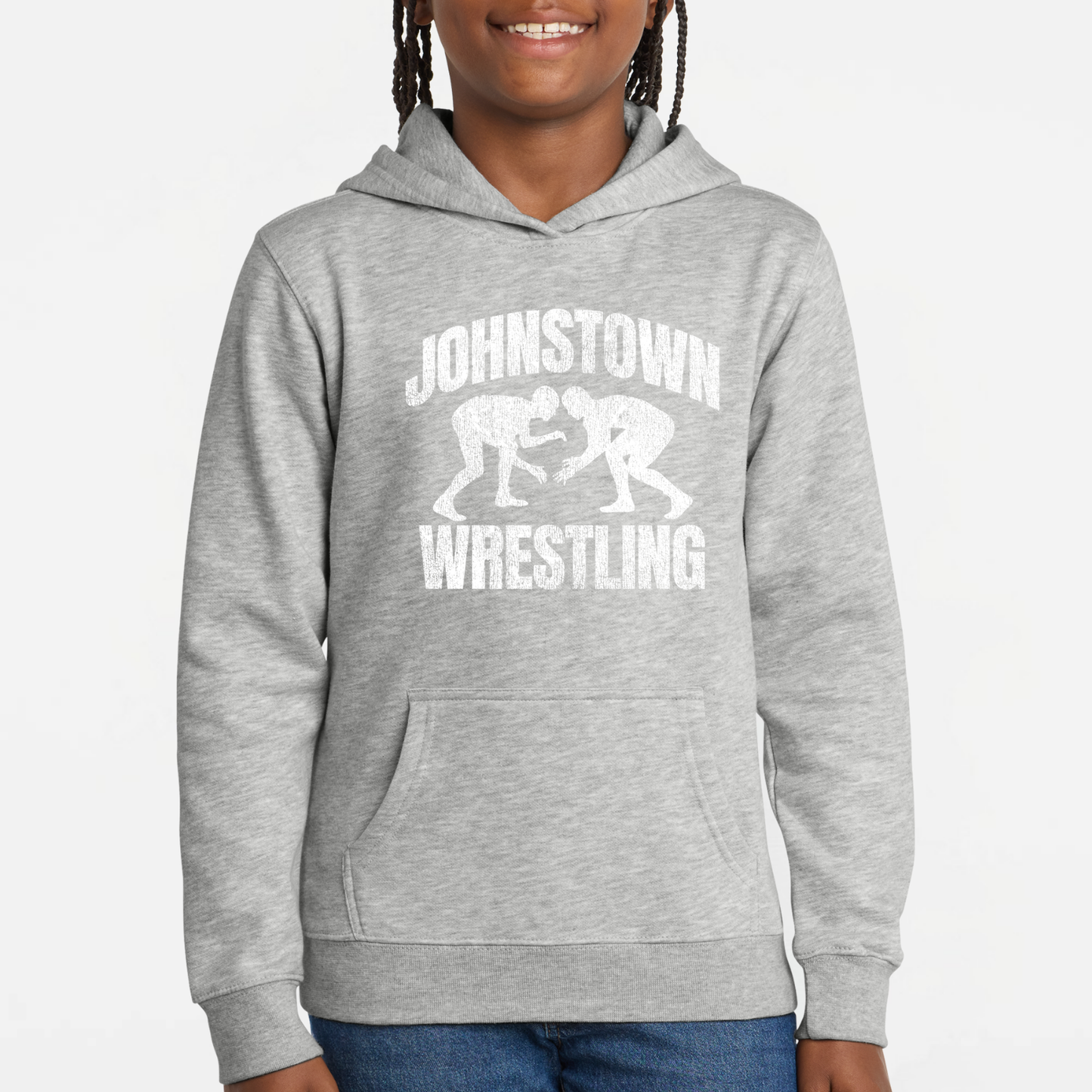 JYAA: Johnstown Wrestling *distressed graphic* Hooded Sweatshirt