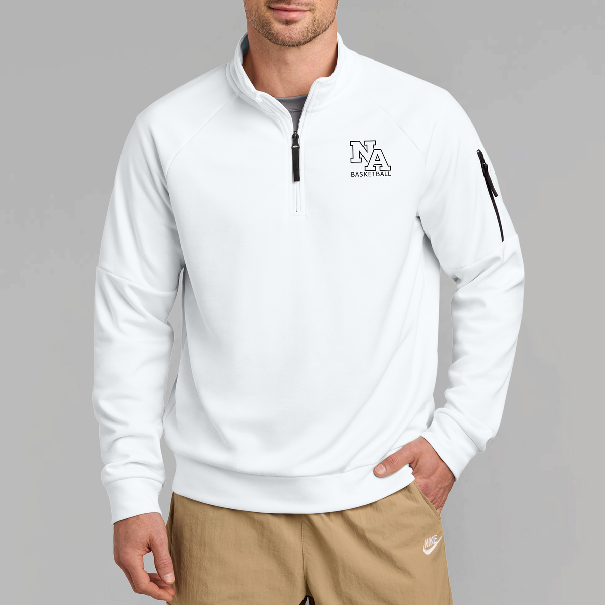 NAGTB: NA Basketball, Embroidered, Nike Therma-FIT Pocket 1/4-Zip