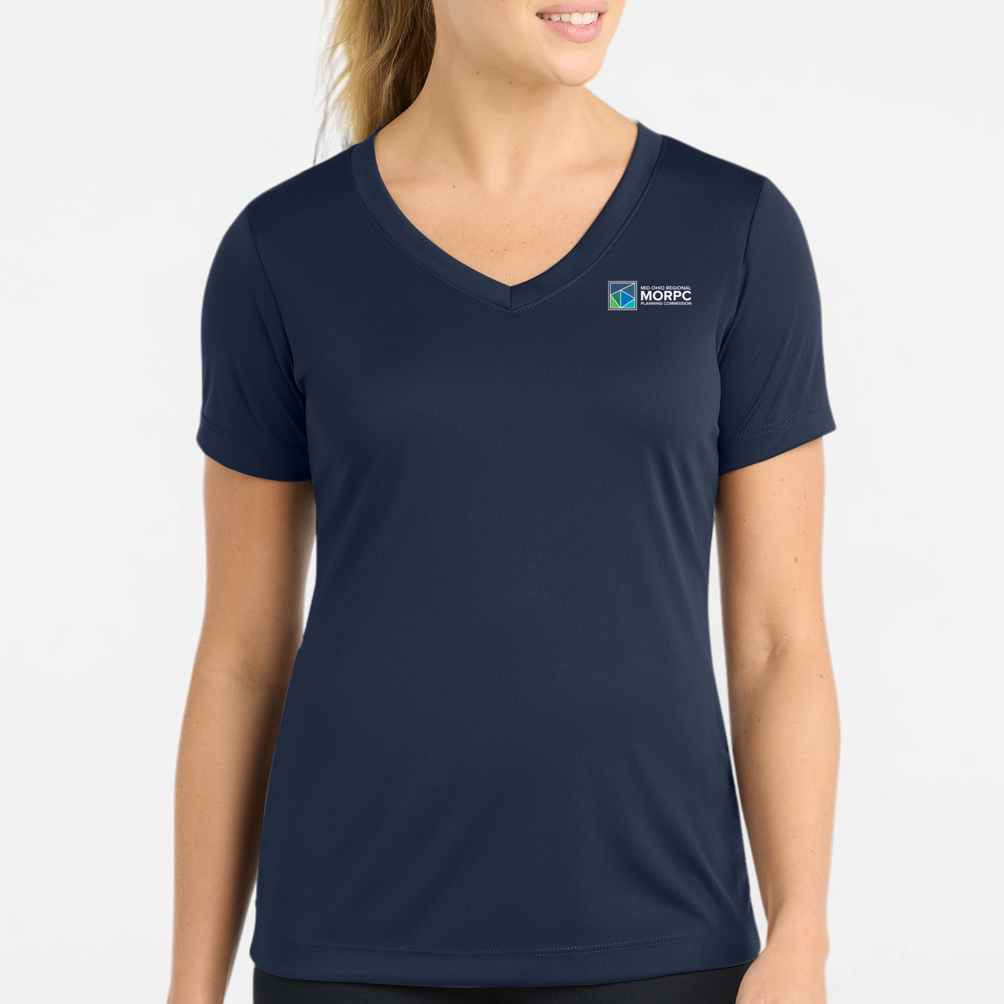 MORPC: Women's Tech V-Neck Tshirt