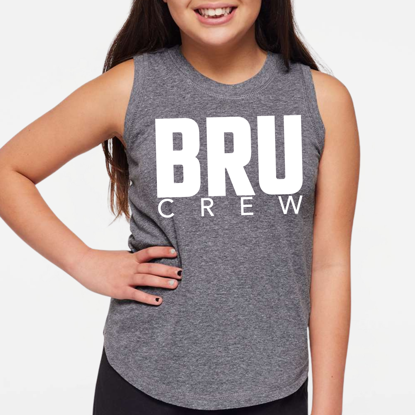 BRUINS: BRU Crew Women's & Girls Muscle Tank Top
