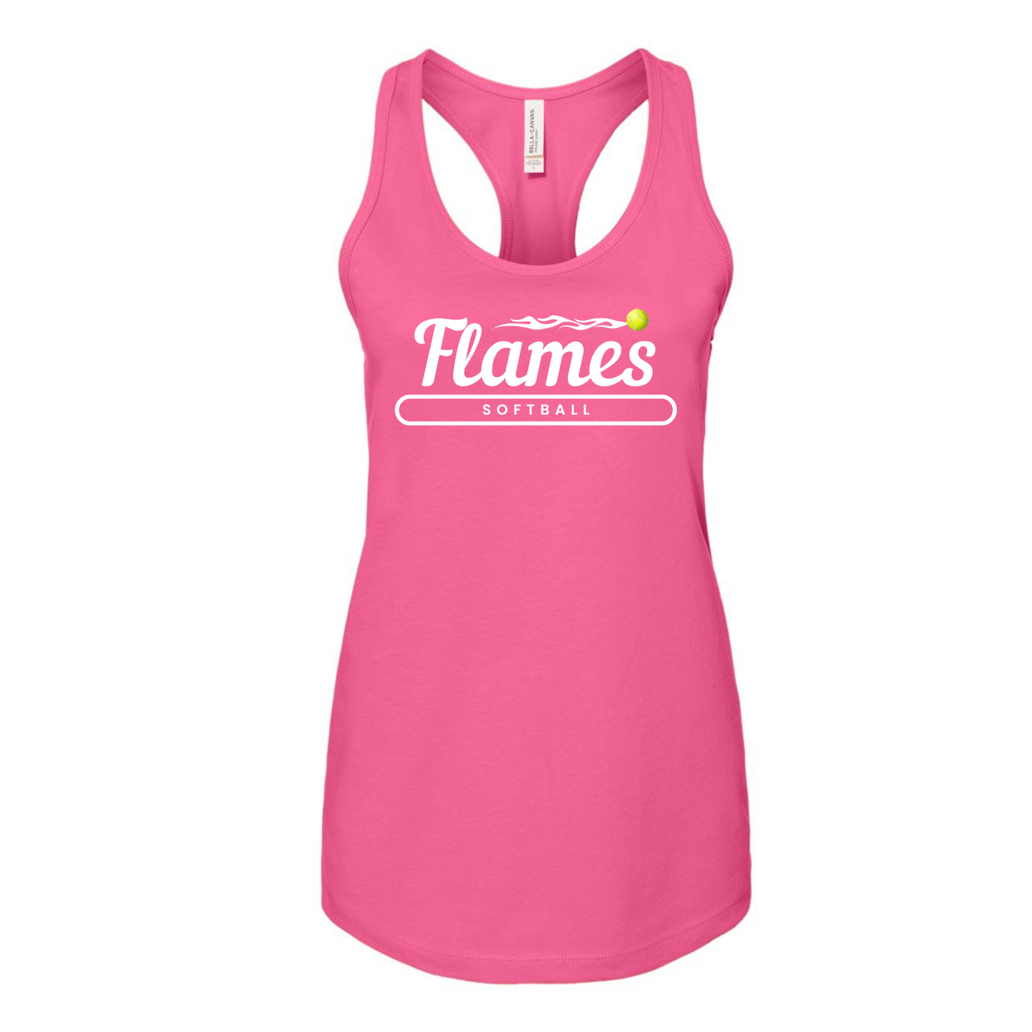 Flames Softball: Racerback Tank Top