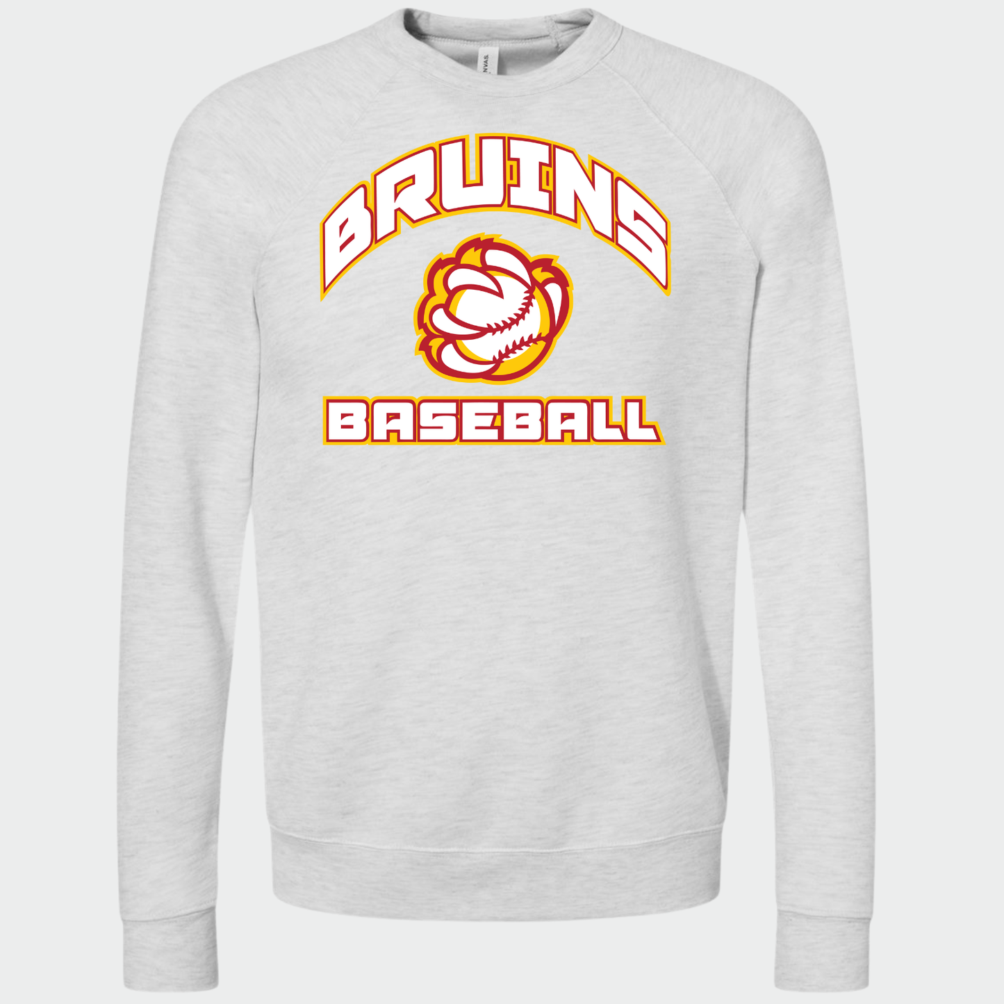 BRUINS: Baseball Claw Sponge Fleece Raglan Crew Sweatshirt