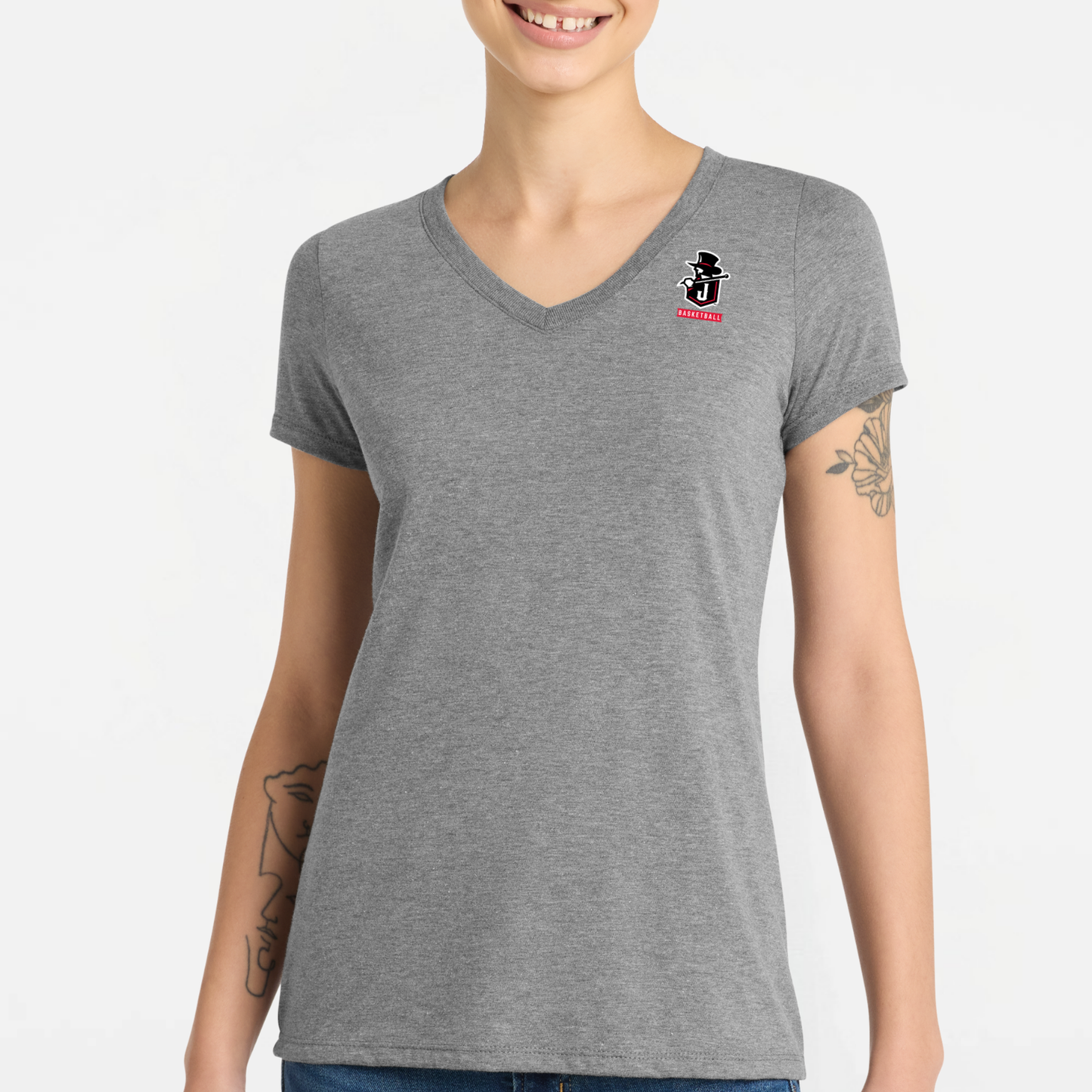 JYAA: Johnstown Basketball Women's Blended Short Sleeve V-Neck T-Shirt