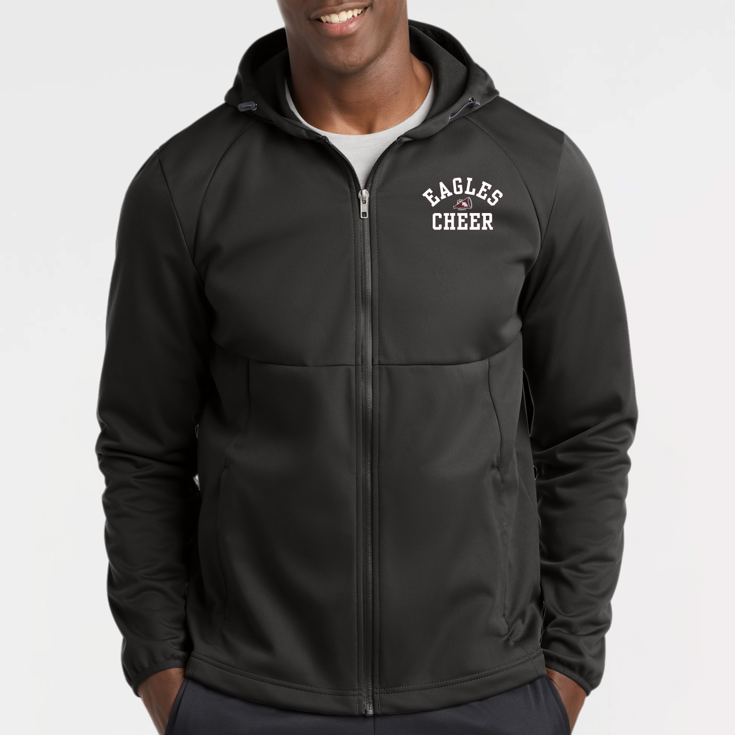 NAYCHEER: Eagles Cheer Hooded Soft Shell Jacket