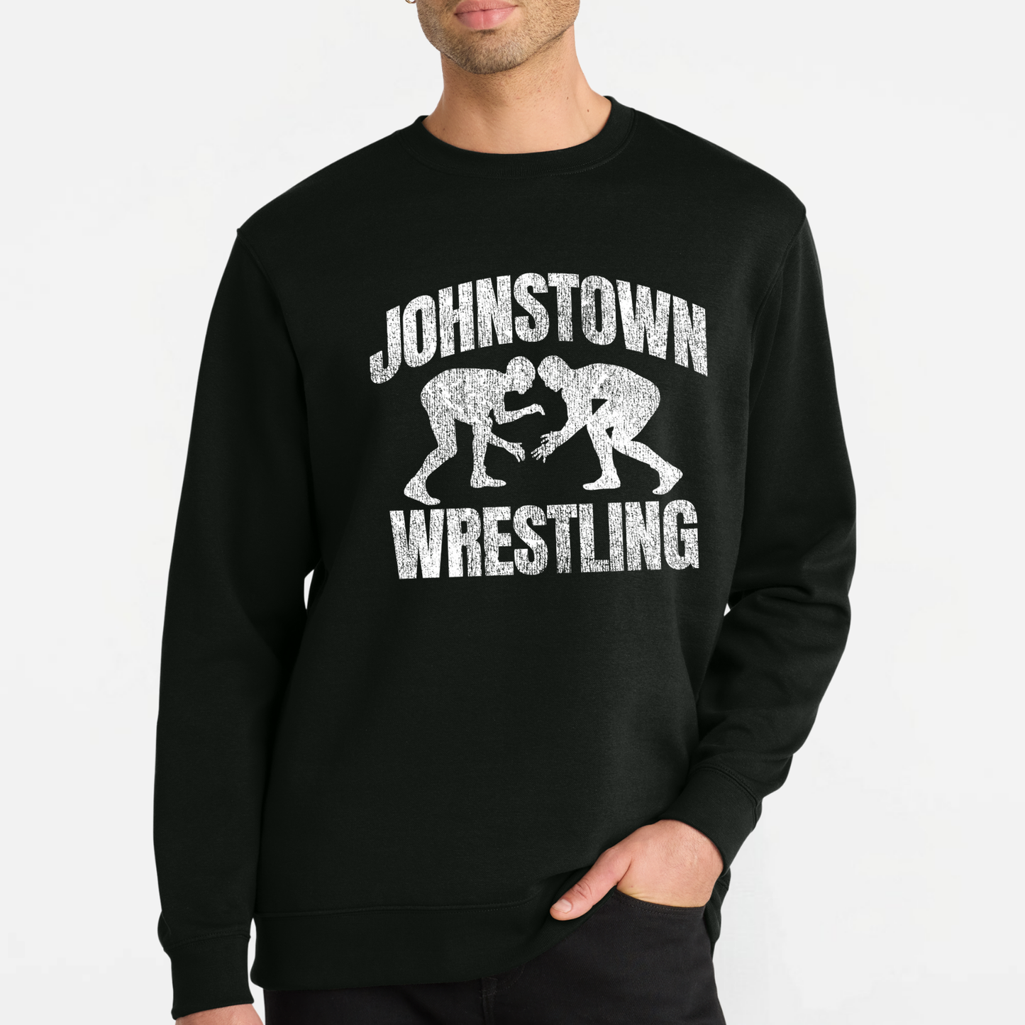 JYAA: Johnstown Wrestling *distressed graphic* Crew Sweatshirt
