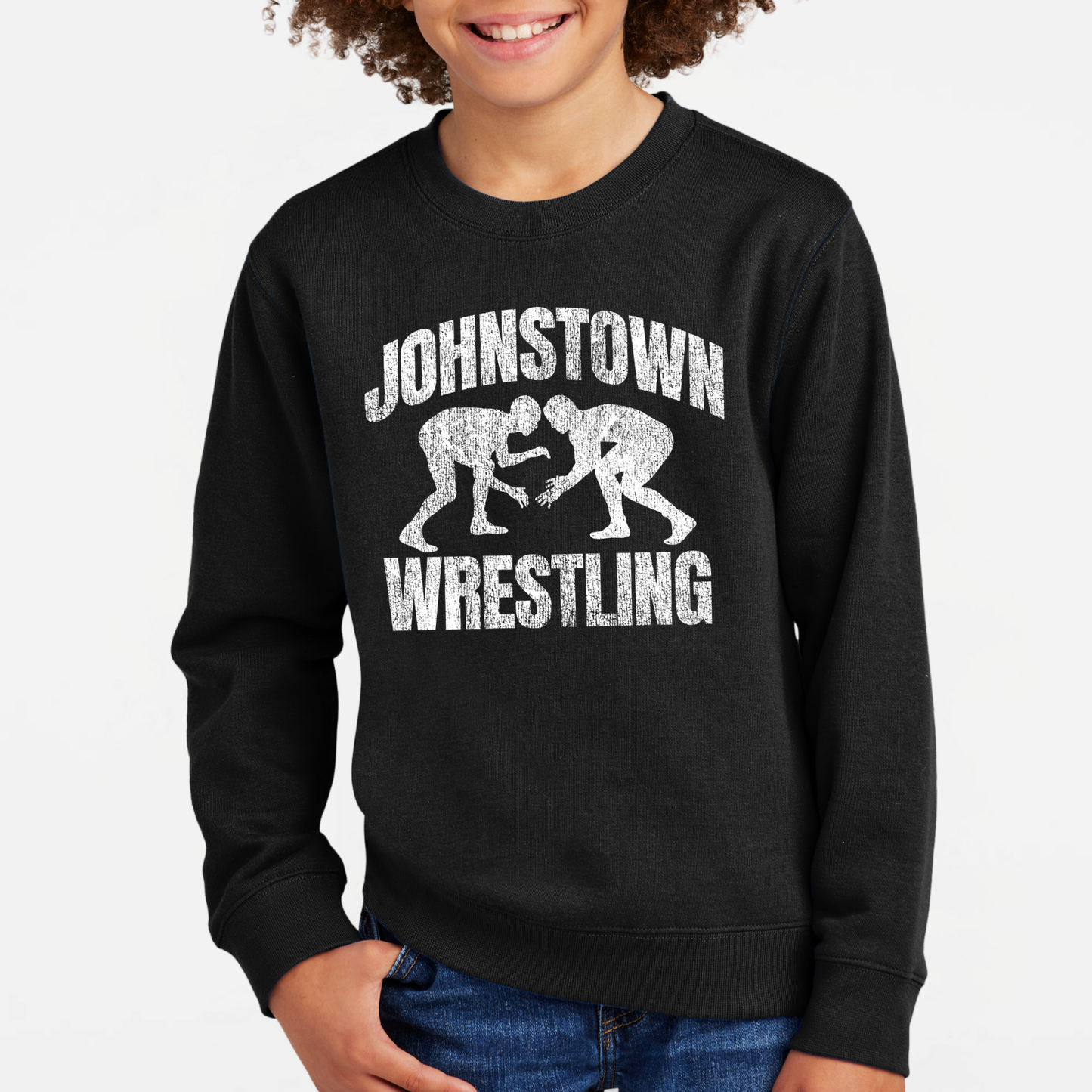 JYAA: Johnstown Wrestling *distressed graphic* Crew Sweatshirt